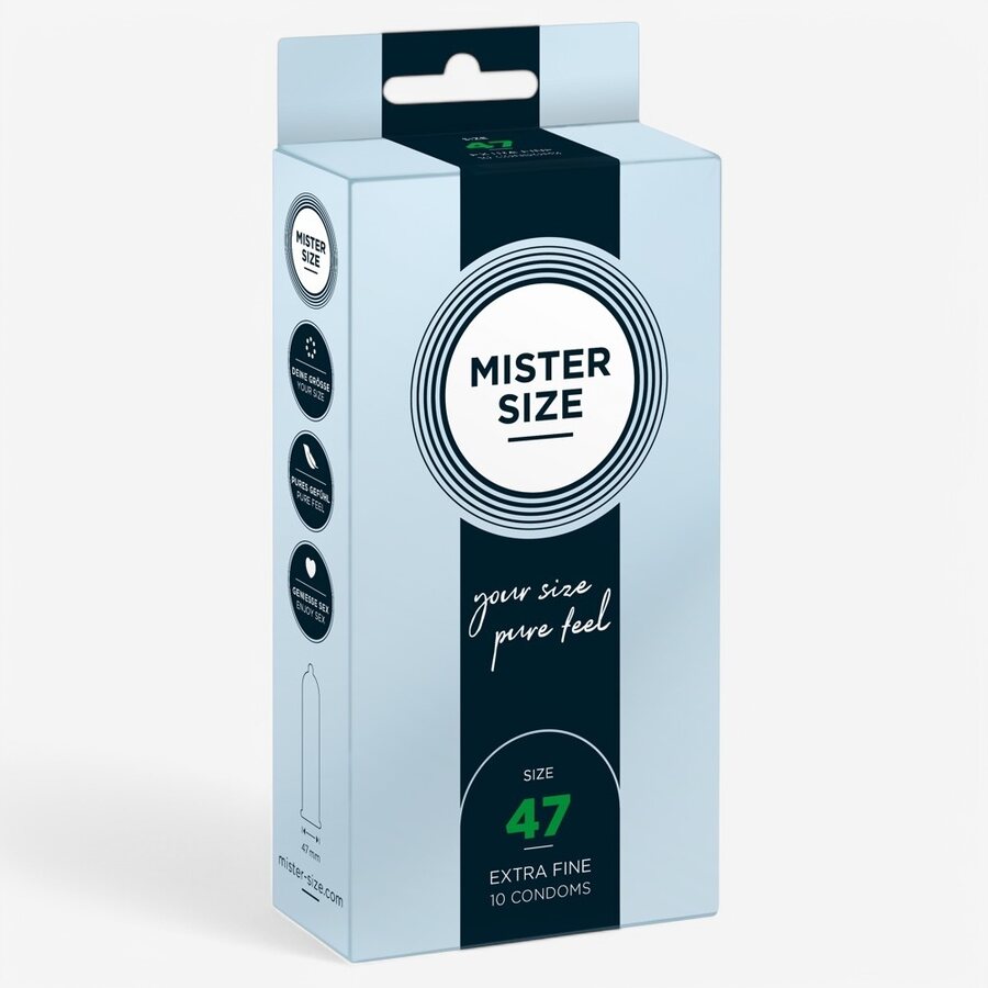 MISTER SIZE 47 mm Kondomi – Ohut ja täydellisesti istuva 10 kpl