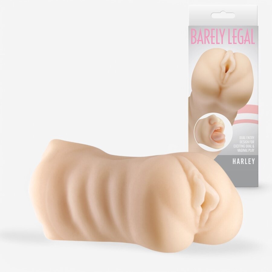 Barely Legal Harley Kaksipäinen Masturbaattori – Tekovagina & Suu