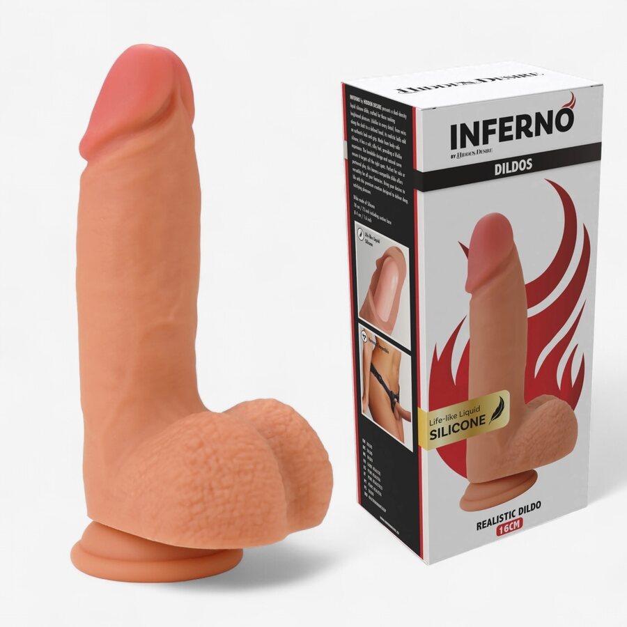 Hidden Desire Realistinen Dildo 16 cm – Aidontuntuinen Nesteminen Silikoni & Imukuppi