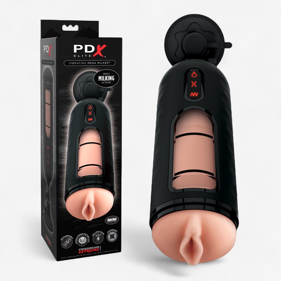 Pipedream PDX Elite Mega Milker – Värisevä Handsfree Masturbaattori Miehille