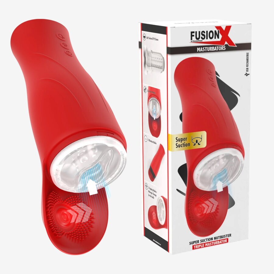 Hidden Desire Red Thruster™ Triple Masturbator – Imu, Tärinä ja Kiveshieronta Samassa