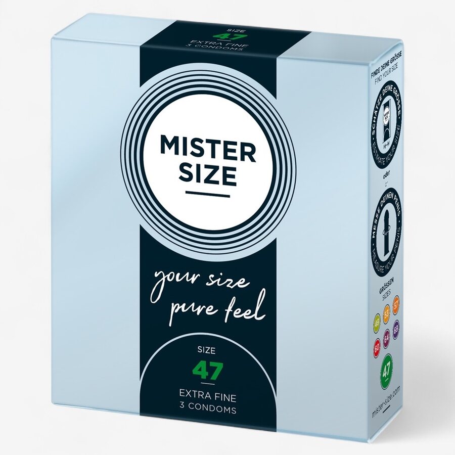 MISTER SIZE Kondomi 47 mm – Ultraohut & Täydellinen Istuvuus, 3 kpl