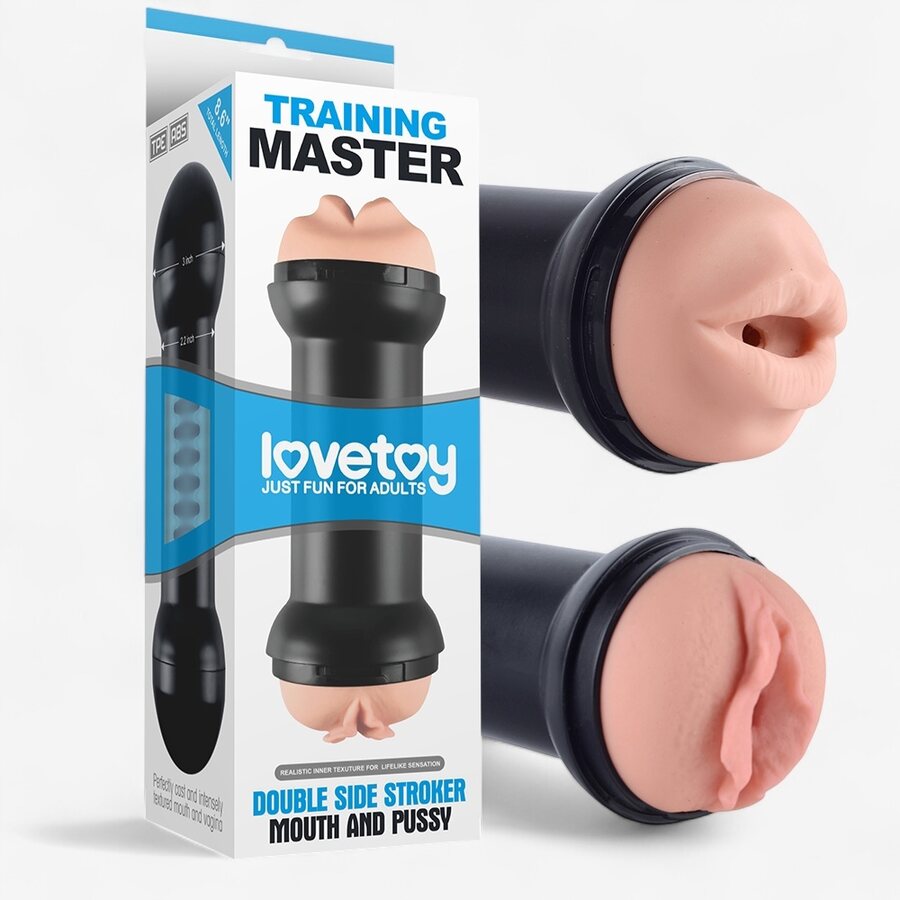Training Master – Kaksipinen masturbaattori (Suu & Vagina) 22 cm