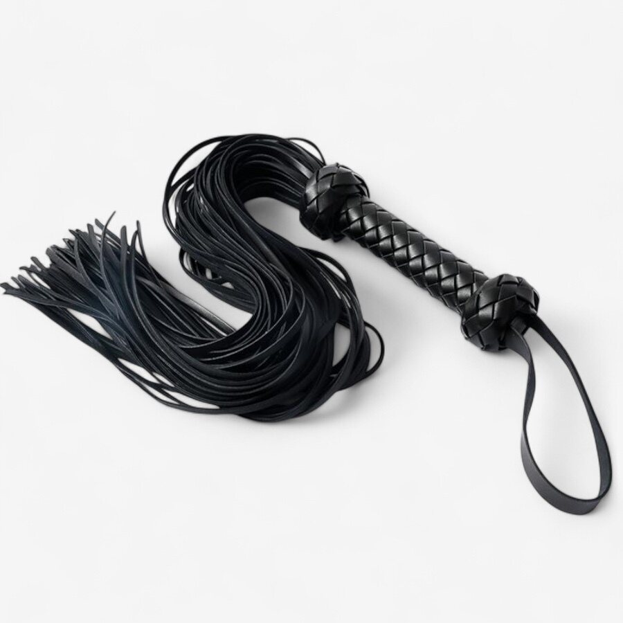 LateToBed BRAIDED FLOGGER – Punottu BDSM-piiska 64,5 cm