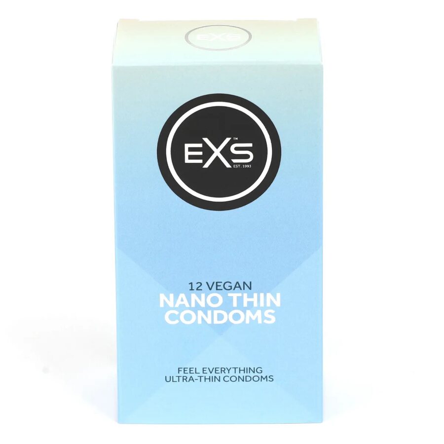EXS Condoms Ultraohuet Vegaanit Kondomit 12 kpl - Nano