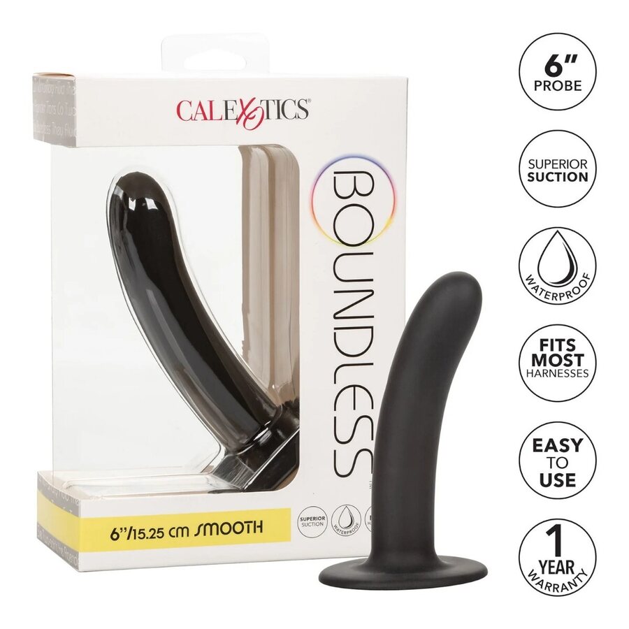 California Exotics Dildo Boundless 6″ Sileä, Musta