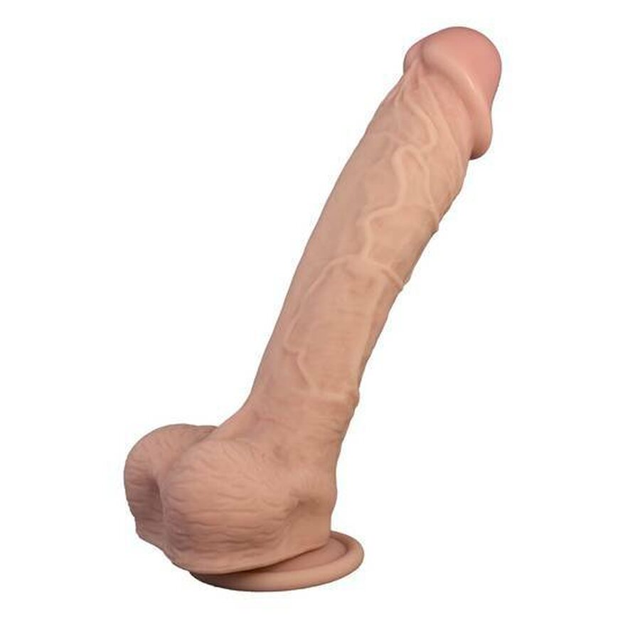Medical Silicone Silikonidildo Imukupilla – 23 cm Taipuisa ja Strap-On Yhteensopiva