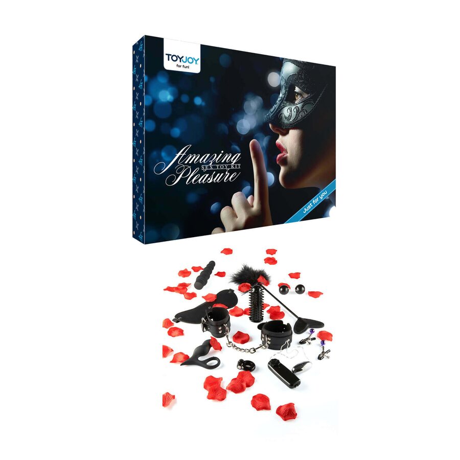 Toy Joy Aloittelijan Seksilelusetti 10 osaa – Vibraattori, Penisrengas & BDSM-varusteet