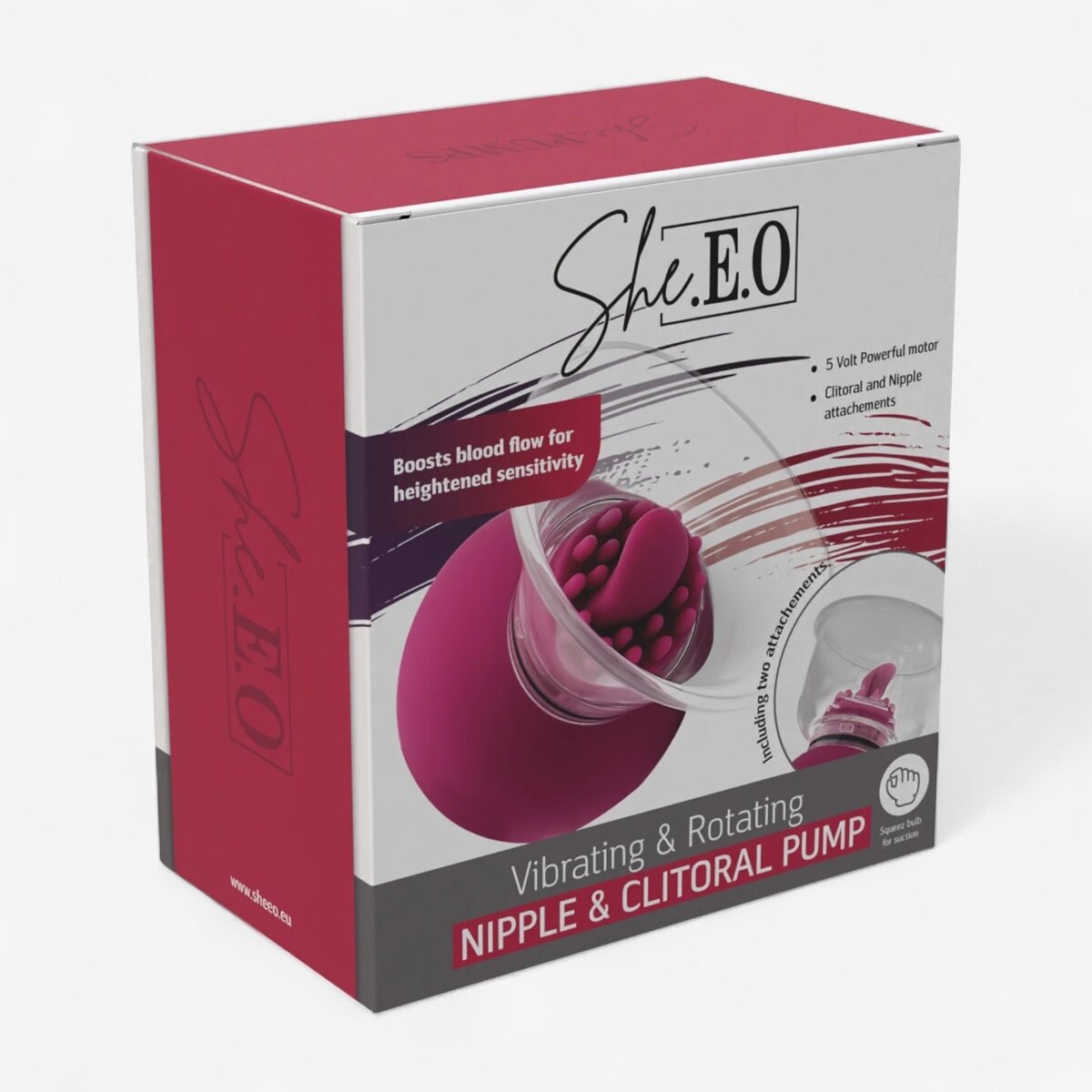 She.E.O Vibrating & Rotating Clitoral & Nipple Pump – Precision Pleasure
