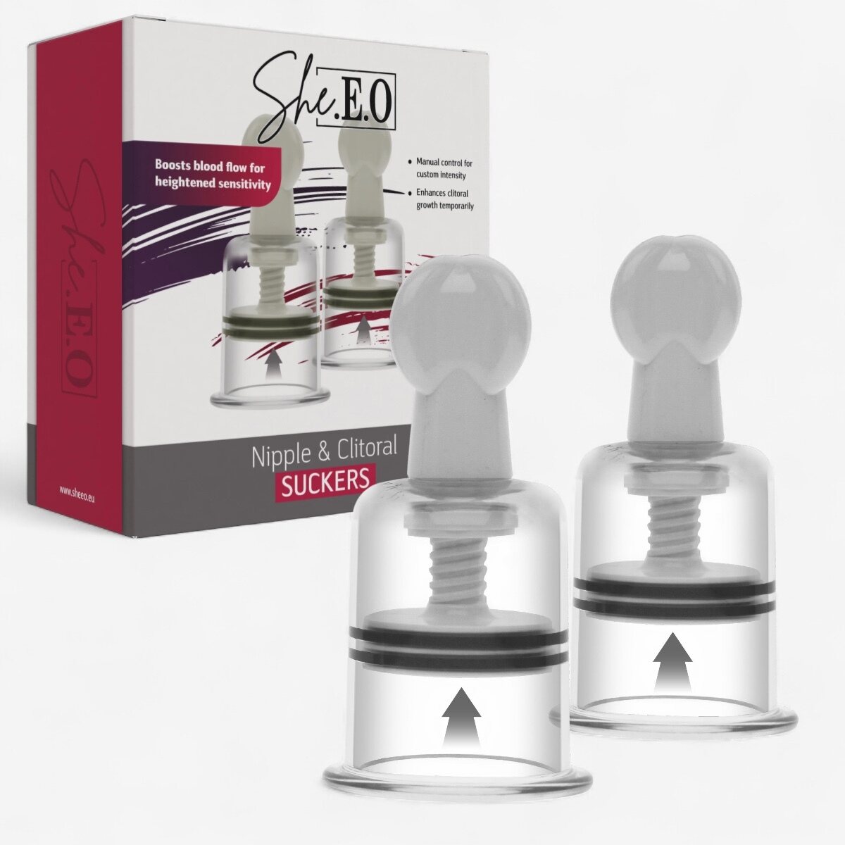 She.E.O Nipple & Clitoral Suckers – Adjustable Pleasure S/M