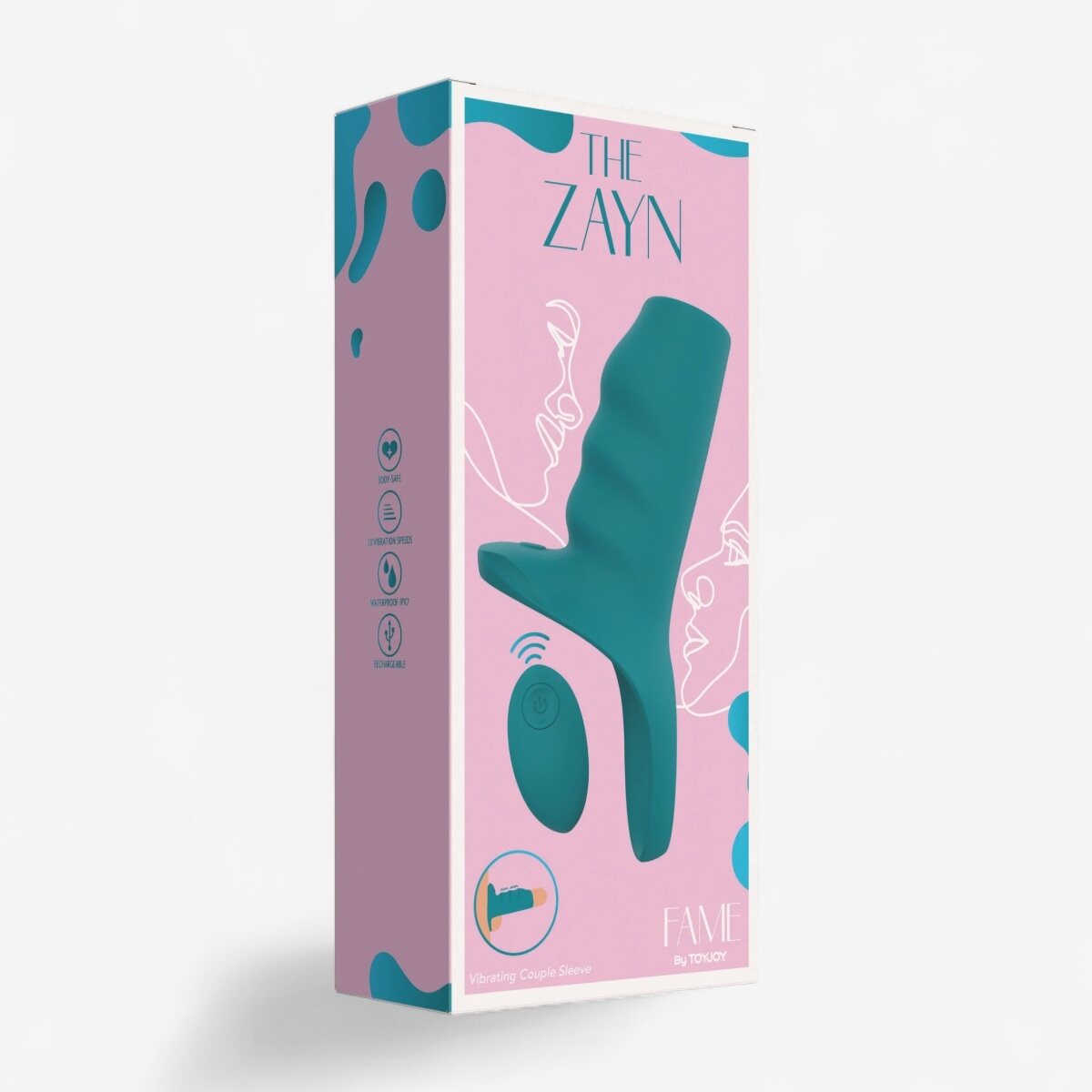 Hidden Desire The Zayn – Vibrating Couple Sleeve (with ring & remote)
